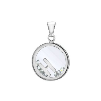 Letter pendant in a round with zirconium oxides - Letter H 31610350H Laval 1878 36,00 €