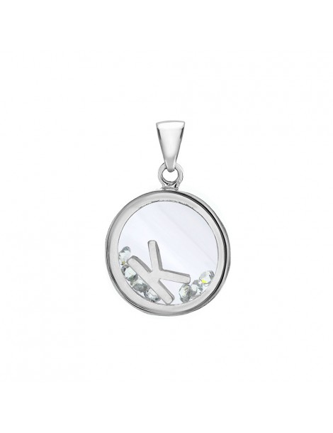 Letter pendant in a round with zirconium oxides - Letter K 31610350K Laval 1878 36,00 €