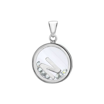 Letter pendant in a round with zirconium oxides - Letter N 31610350N Laval 1878 36,00 €