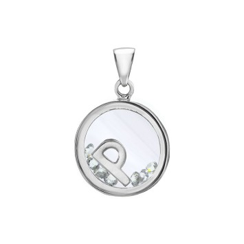 Letter pendant in a round with zirconium oxides - Letter P 31610350P Laval 1878 36,00 €