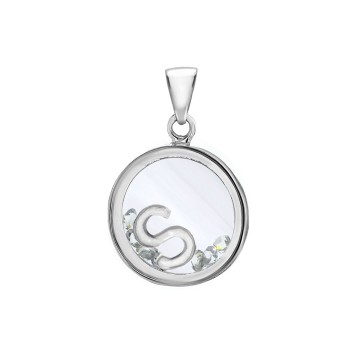 Letter pendant in a round with zirconium oxides - Letter S 31610350S Laval 1878 29,90 €
