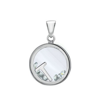 Letter pendant in a round with zirconium oxides - Letter T 31610350T Laval 1878 36,00 €