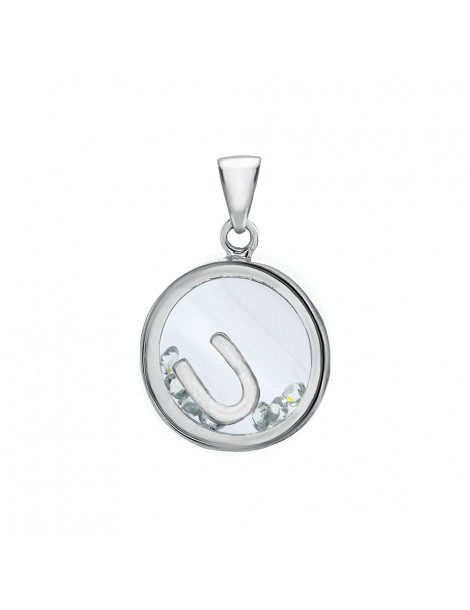 Letter pendant in a round with zirconium oxides - Letter U 31610350U Laval 1878 36,00 €
