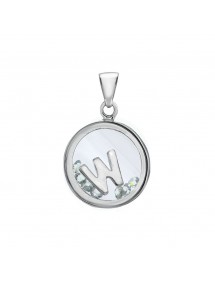 Letter pendant in a round with zirconium oxides - Letter W 31610350W Laval 1878 36,00 €
