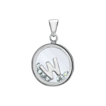 Letter pendant in a round with zirconium oxides - Letter W 31610350W Laval 1878 36,00 €