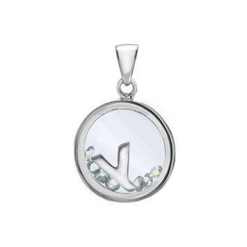 Letter pendant in a round with zirconium oxides - Letter Y 31610350Y Laval 1878 36,00 €