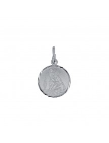 Pendant zodiac sign Virgo round streaked rhodium silver 31610375 Laval 1878 19,90 €