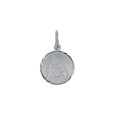 Pendant zodiac sign Virgo round streaked rhodium silver