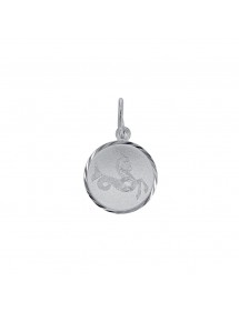 Ciondolo segno zodiacale Capricorno tondo argento rodiato striato 31610379 Laval 1878 19,90 €