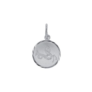 Ciondolo segno zodiacale Capricorno tondo argento rodiato striato 31610379 Laval 1878 19,90 €