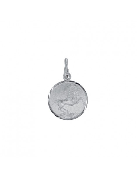 Pendant Zodiac sign Aquarius streaked round rhodium silver 31610380 Laval 1878 19,90 €
