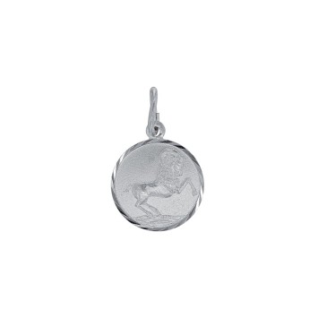 Pendant Zodiac sign Pisces streaked round rhodium silver 31610381 Laval 1878 19,90 €