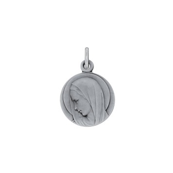 Virgin Mary round medal in rhodium silver 31610402 Laval 1878 49,50 €