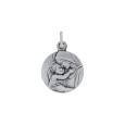 Round Medal "Virgin and Child" rhodium silver