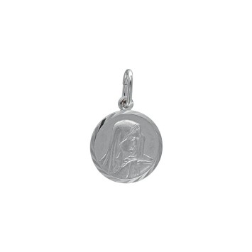 Médaille ronde en argent rhodié de la Vierge Marie avec contour ciselé 31610369 Laval 1878 22,00 €