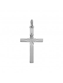 Ciondolo in argento massiccio a forma di croce cesellato al centro del sole 316482 Laval 1878 24,00 €
