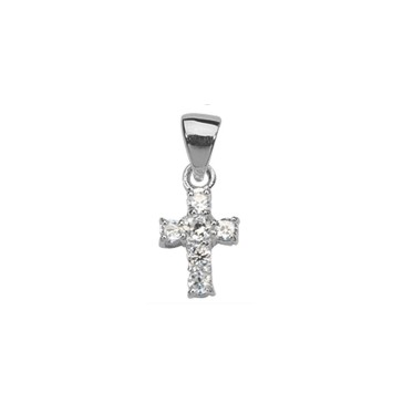 Small cross pendant in sterling silver and zirconium oxides 3160285 Laval 1878 19,90 €
