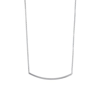 Square rhodium silver necklace 31710443 Laval 1878 38,50 €
