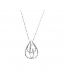 Necklace with oval pendant and scroll in rhodium silver 317361 Laval 1878 54,00 €