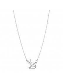 Necklace representing a swallow in rhodium silver 31710331 Laval 1878 34,00 €