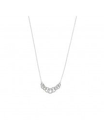 Necklace interlaced in rhodium silver