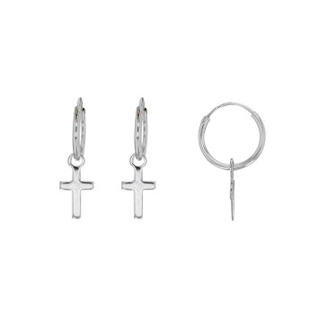 Creole earrings with a silver cross 313213 Laval 1878 19,90 €