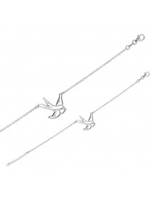Bracelet representing a swallow in rhodium silver 31812416 Laval 1878 29,90 €