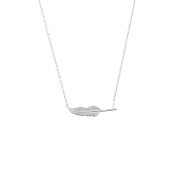 Necklace decorated with a horizontal rhodium silver feather 31710214 Laval 1878 32,90 €
