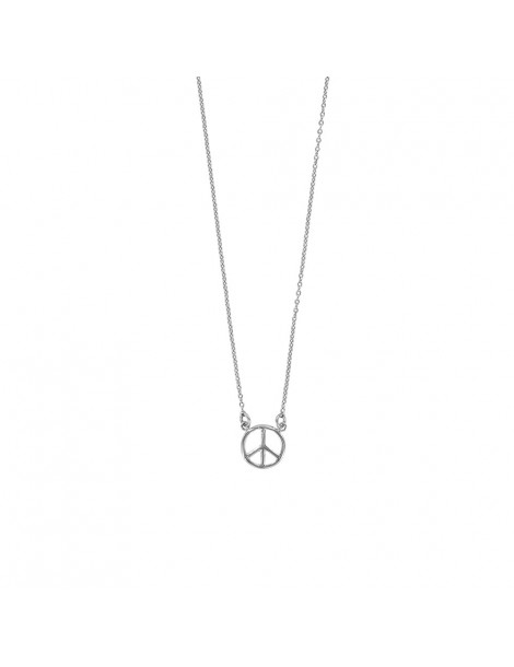 Necklace "peace & Love" in rhodium silver