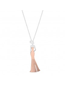 Collar de plata con mujer en vestido largo en oro rosa plata 31710345 Laval 1878 64,00 €