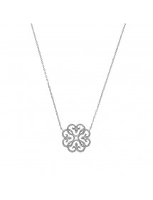 Necklace decorated with a rounded arabesque in rhodium silver 31710108 Laval 1878 34,90 €