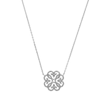 Necklace decorated with a rounded arabesque in rhodium silver 31710108 Laval 1878 34,90 €