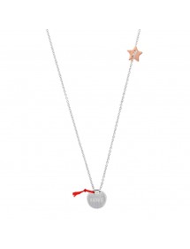 Collar redondo "Love" adornado con una estrella de oro rosa en rodio plateado 317398 Laval 1878 36,00 €