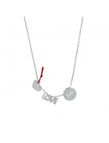 Heart necklace "Love" and "You" round rhodium silver 317511 Laval 1878 29,90 €