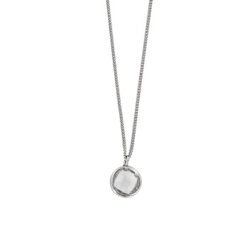 Necklace in rhodium silver round decorated with a zirconium oxide 3171024 Laval 1878 32,00 €
