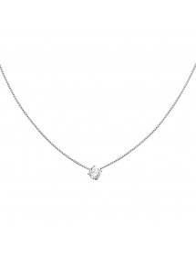 Necklace in rhodium silver with zirconium oxide - ø 5 mm 317909 Laval 1878 29,90 €