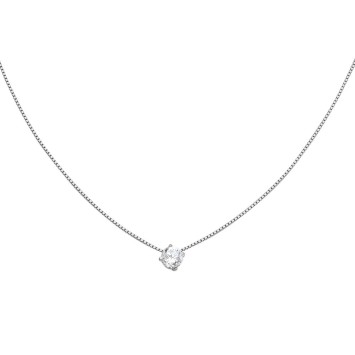 Necklace in rhodium silver with zirconium oxide - ø 5 mm 317909 Laval 1878 29,90 €