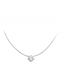 Necklace in rhodium silver with a zirconium oxide - ø 9 mm 317906 Laval 1878 33,90 €