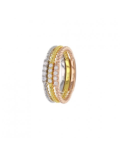 Anello formato da 3 anelli in argento con set di ossidi 311348 Laval 1878 86,00 €