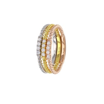Ring formed of 3 rings in silver color set with oxides 311348 Laval 1878 86,00 €
