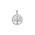 Pendant "tree of life" openwork in rhodium silver and oxides