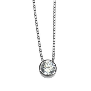 Necklace in round silver and zirconium oxide 3170703 Laval 1878 34,90 €