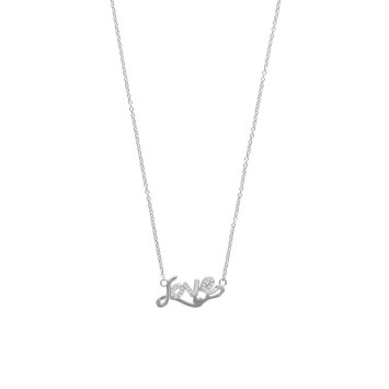 Necklace "Love" with oxides of zirconium on rhodium silver 317388 Laval 1878 39,90 €