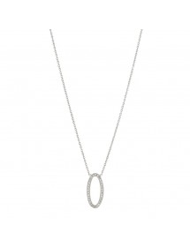 Pendant necklace oval microserti rhodium silver and oxides 31710337 Laval 1878 54,00 €