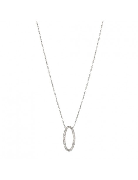 Pendant necklace oval microserti rhodium silver and oxides 31710337 Laval 1878 54,00 €
