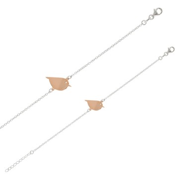 Bracciale uccello in argento rodiato con doratura rosa 31812411 Laval 1878 26,00 €