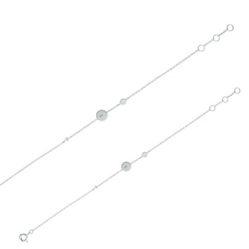 Rhodium Silber Armband mit 2 vollen Kreisen und durchbrochenen und Oxid 318144 Laval 1878 38,00 €