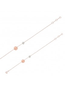 Two-tone pink gold-tone silver bracelet with two buttons 318142 Laval 1878 38,00 €