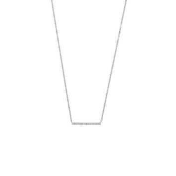 Barrette necklace in rhodium silver and zirconium oxides 31710107 Laval 1878 42,90 €