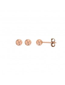Boucles d'oreilles forme boule en argent doré rose 3131797 Laval 1878 12,00 €